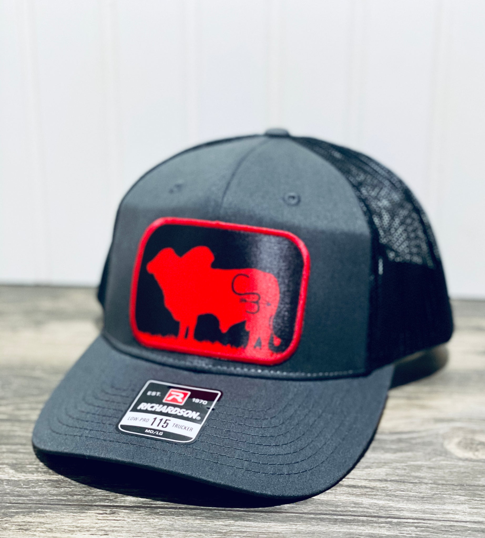 C3 Red Black Brahma Bull Patch Coolman Cattle Co